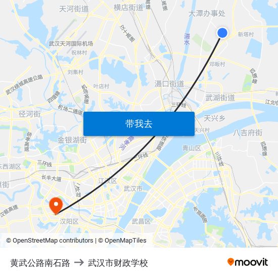 黄武公路南石路 to 武汉市财政学校 map