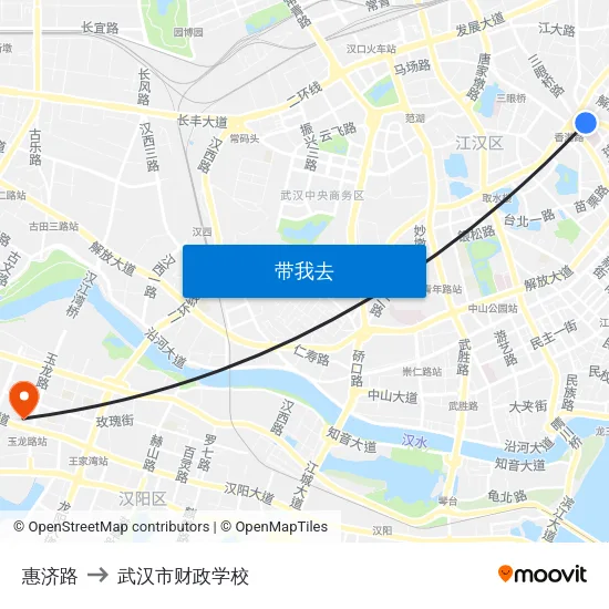 惠济路 to 武汉市财政学校 map