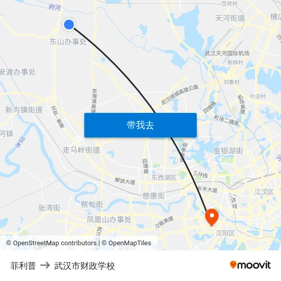 菲利普 to 武汉市财政学校 map