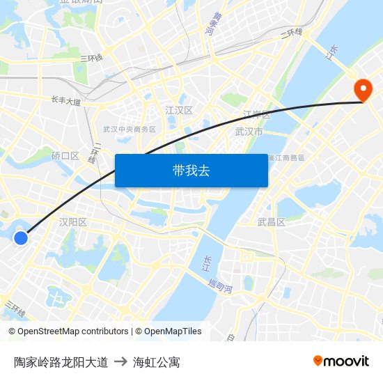 陶家岭路龙阳大道 to 海虹公寓 map