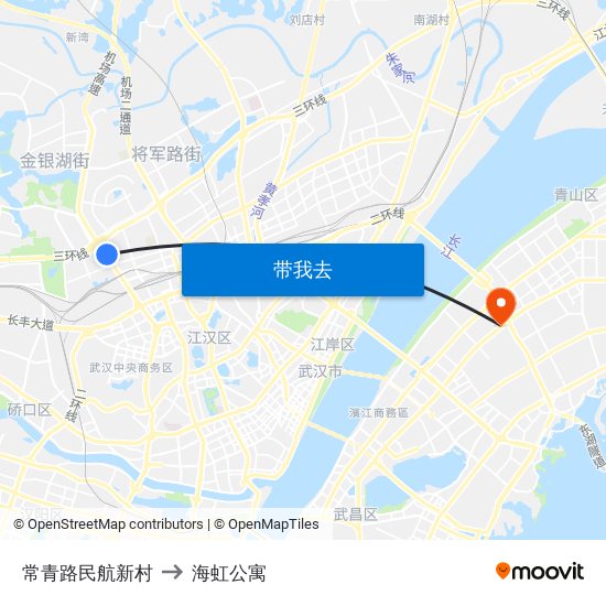 常青路民航新村 to 海虹公寓 map