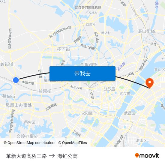 革新大道高桥三路 to 海虹公寓 map