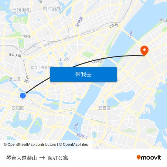 琴台大道赫山 to 海虹公寓 map