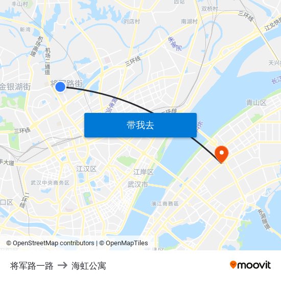 将军路一路 to 海虹公寓 map