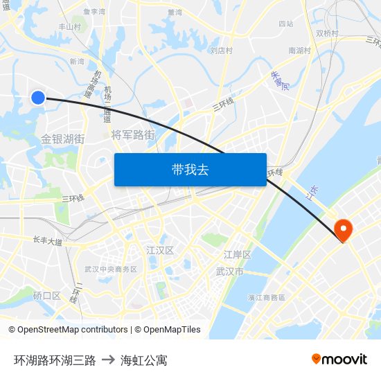 环湖路环湖三路 to 海虹公寓 map