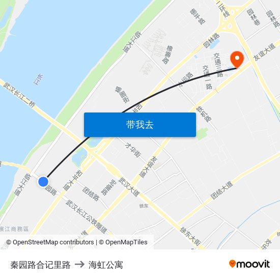 秦园路合记里路 to 海虹公寓 map