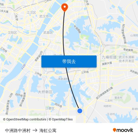 中洲路中洲村 to 海虹公寓 map