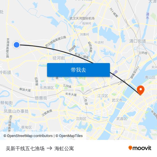 吴新干线五七渔场 to 海虹公寓 map