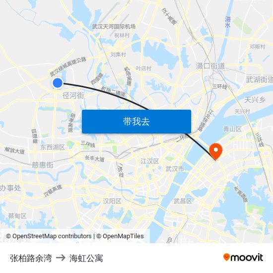 张柏路余湾 to 海虹公寓 map