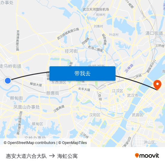 惠安大道六合大队 to 海虹公寓 map