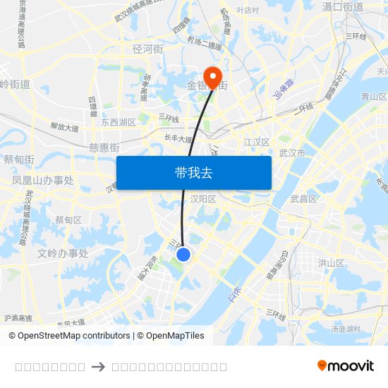 芙蓉路江堤乡新村 to 武汉工业学院（金银湖校区） map