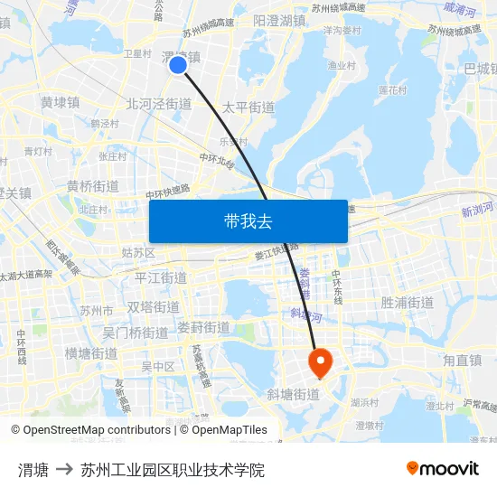 渭塘 to 苏州工业园区职业技术学院 map