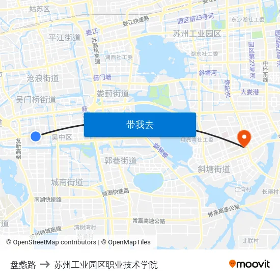 盘蠡路 to 苏州工业园区职业技术学院 map