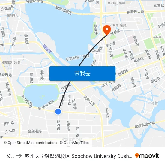 长丰 to 苏州大学独墅湖校区 Soochow University Dushu Lake Campus map