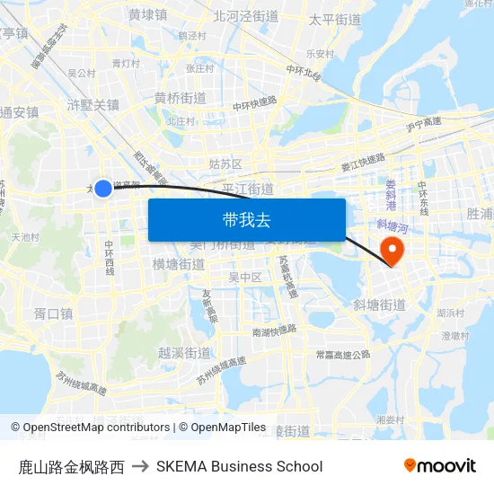 鹿山路金枫路西 to SKEMA Business School map