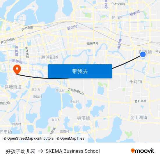 好孩子幼儿园 to SKEMA Business School map