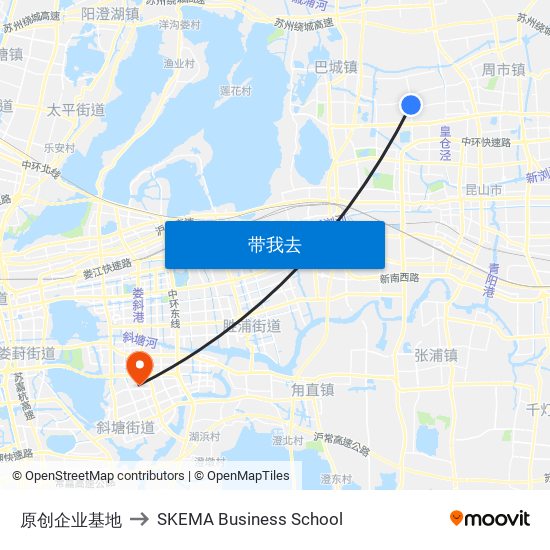 原创企业基地 to SKEMA Business School map