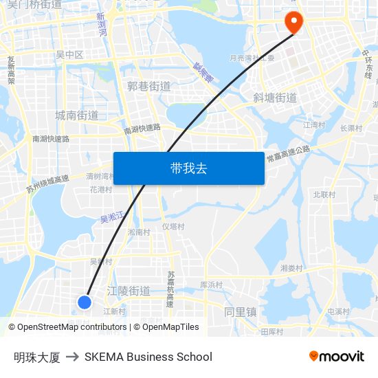 明珠大厦 to SKEMA Business School map