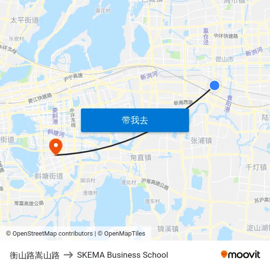 衡山路嵩山路 to SKEMA Business School map