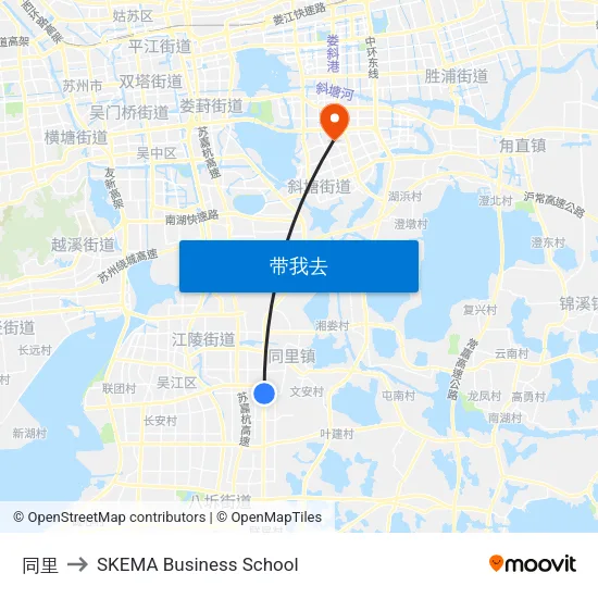 同里 to SKEMA Business School map