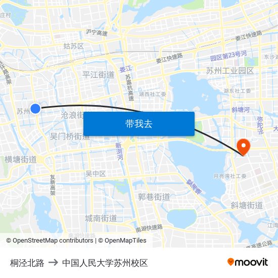 桐泾北路 to 中国人民大学苏州校区 map