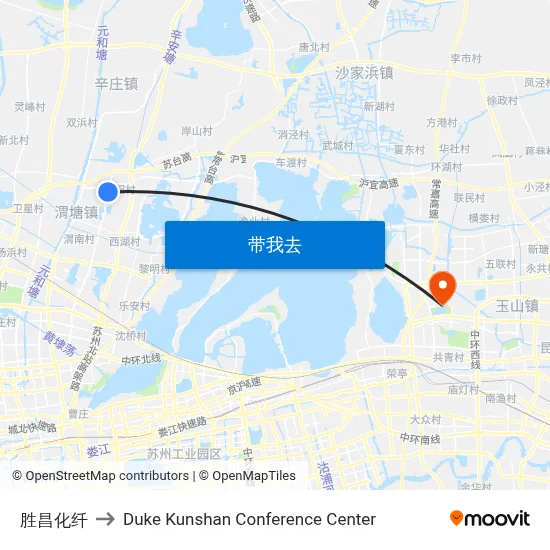 胜昌化纤 to Duke Kunshan Conference Center map