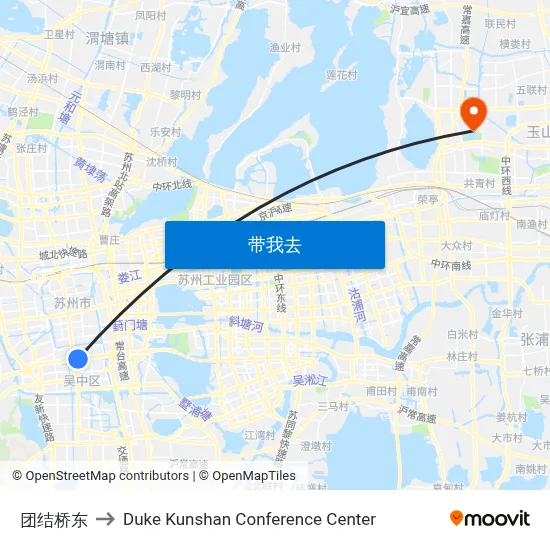 团结桥东 to Duke Kunshan Conference Center map