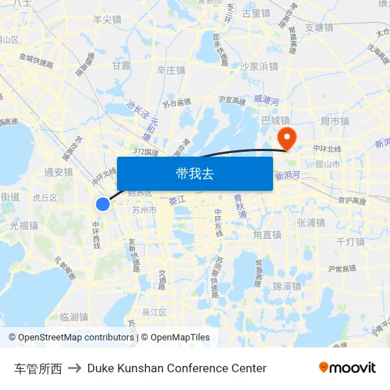 车管所西 to Duke Kunshan Conference Center map
