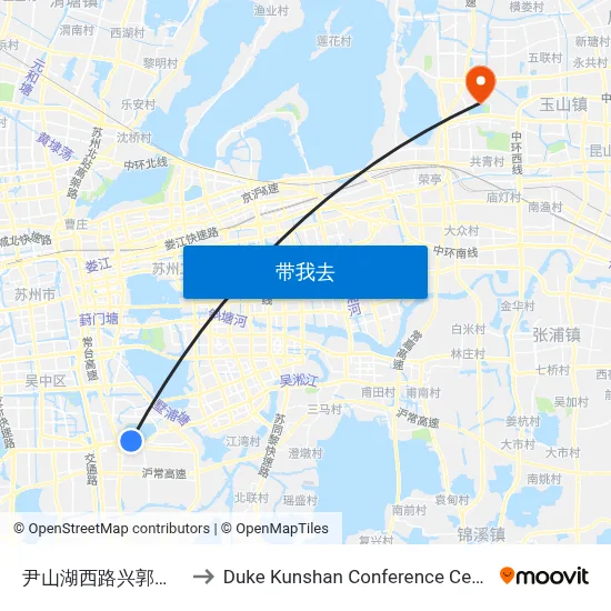 尹山湖西路兴郭路北 to Duke Kunshan Conference Center map