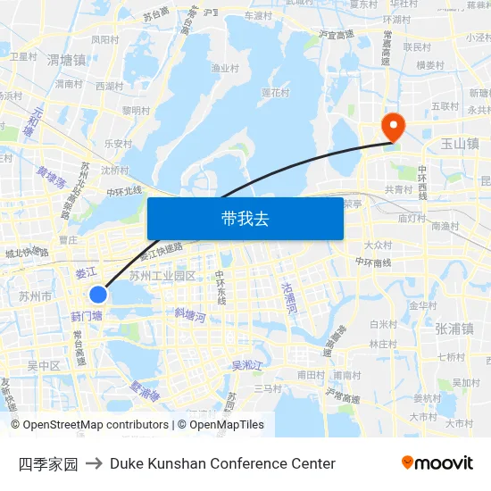 四季家园 to Duke Kunshan Conference Center map