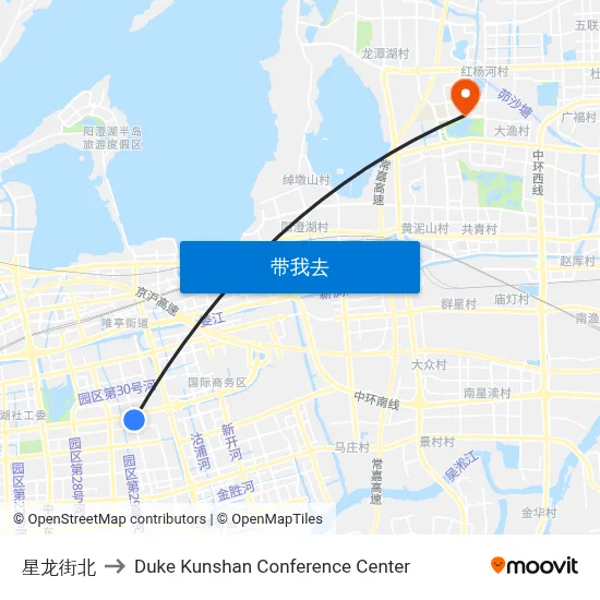 星龙街北 to Duke Kunshan Conference Center map