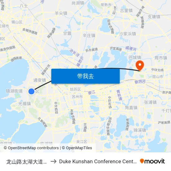龙山路太湖大道南 to Duke Kunshan Conference Center map