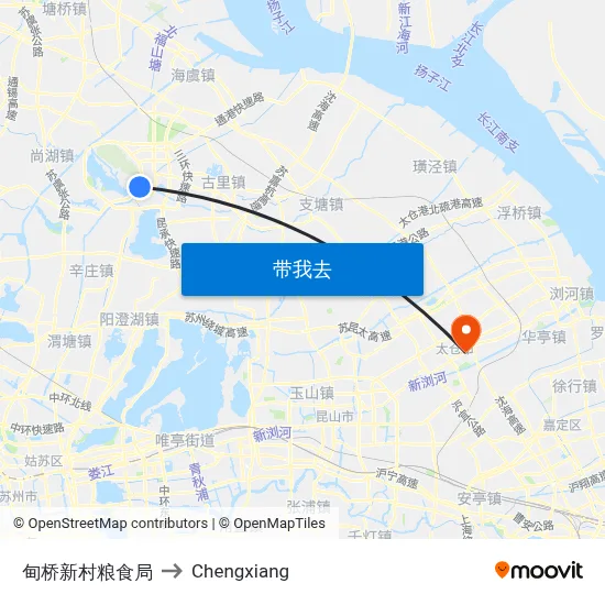 甸桥新村粮食局 to Chengxiang map
