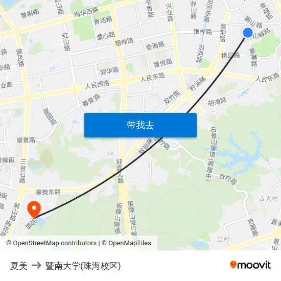 夏美 to 暨南大学(珠海校区) map