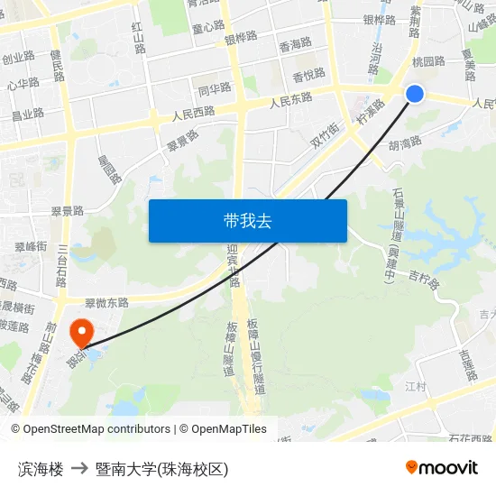 滨海楼 to 暨南大学(珠海校区) map