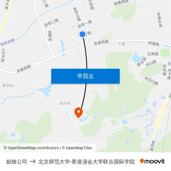 励致公司 to 北京师范大学-香港浸会大学联合国际学院 map