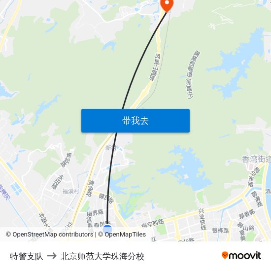 特警支队 to 北京师范大学珠海分校 map