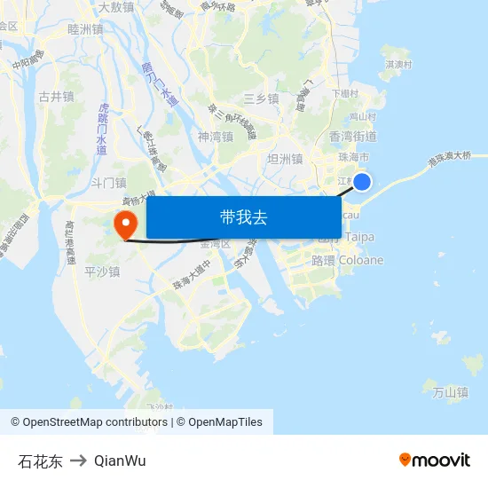 石花东 to QianWu map