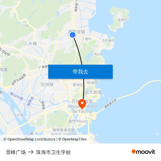 景峰广场 to 珠海市卫生学校 map