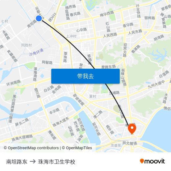 南坦路东 to 珠海市卫生学校 map