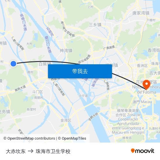大赤坎东 to 珠海市卫生学校 map