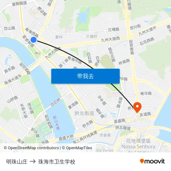 明珠山庄 to 珠海市卫生学校 map