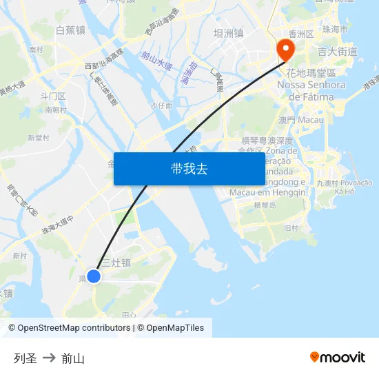 列圣 to 前山 map