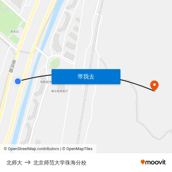 北师大 to 北京师范大学珠海分校 map
