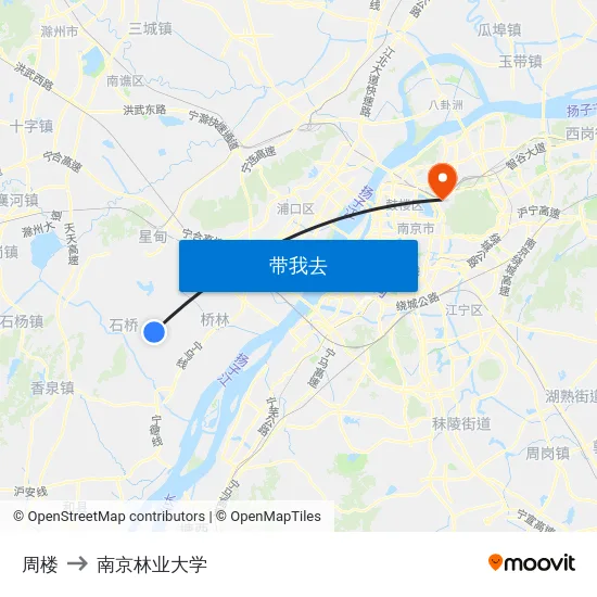 周楼 to 南京林业大学 map