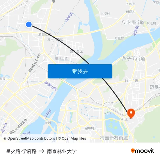 星火路·学府路 to 南京林业大学 map