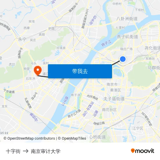十字街 to 南京审计大学 map