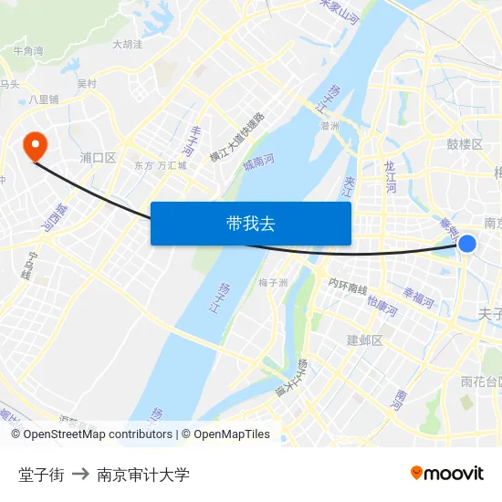 堂子街 to 南京审计大学 map