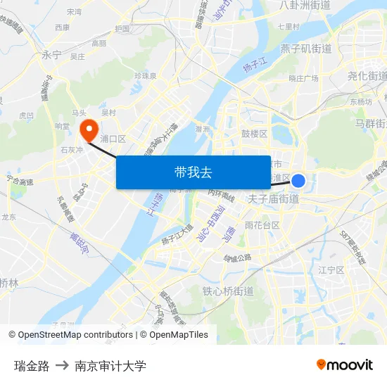 瑞金路 to 南京审计大学 map