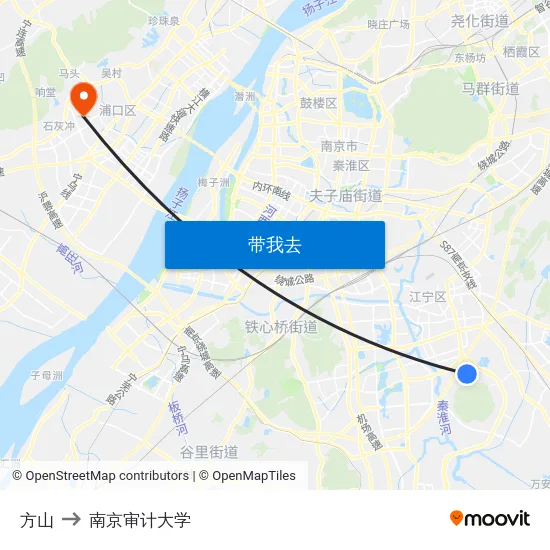 方山 to 南京审计大学 map
